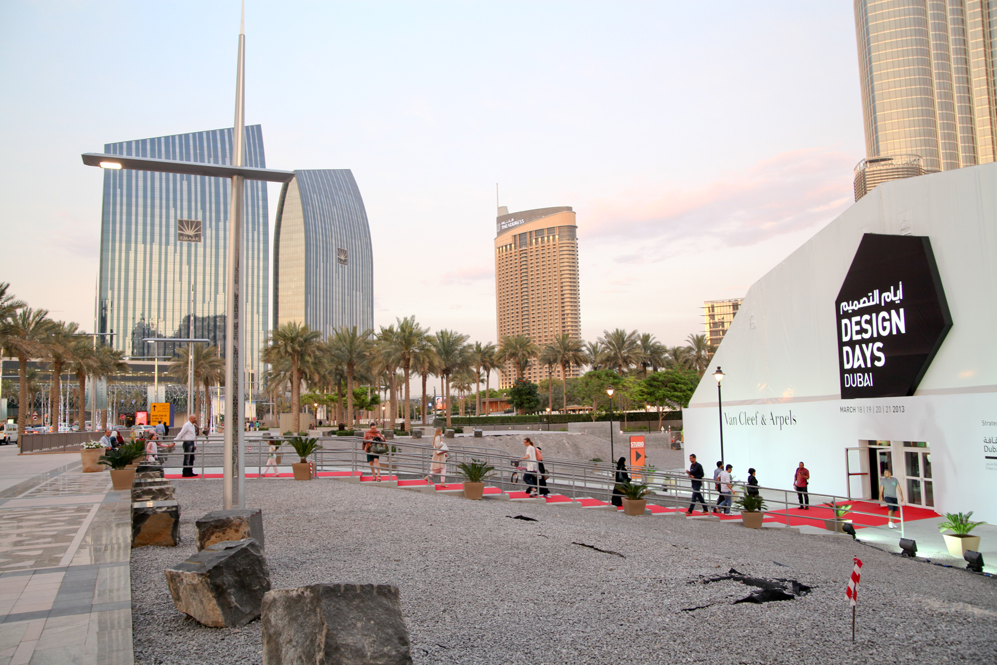 An outdoor view of the Design Days Dubai 2013 venue.